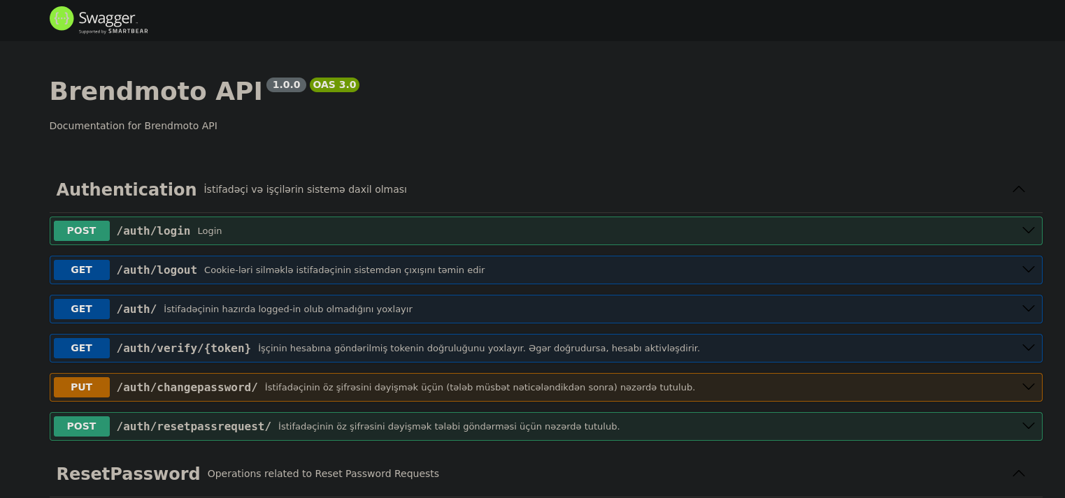Brendmoto ERP API